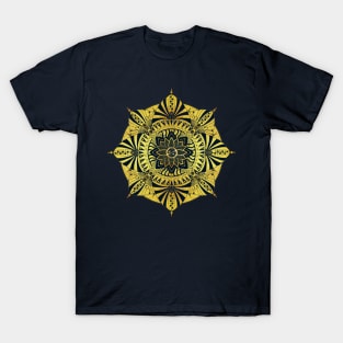 Golden Symmetry Mandala T-Shirt